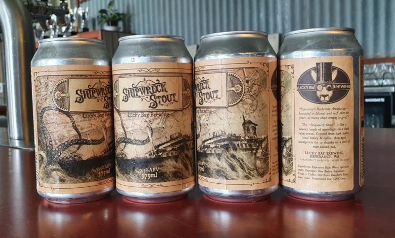 Shipwreck Stout cans from Lucky By Brewing